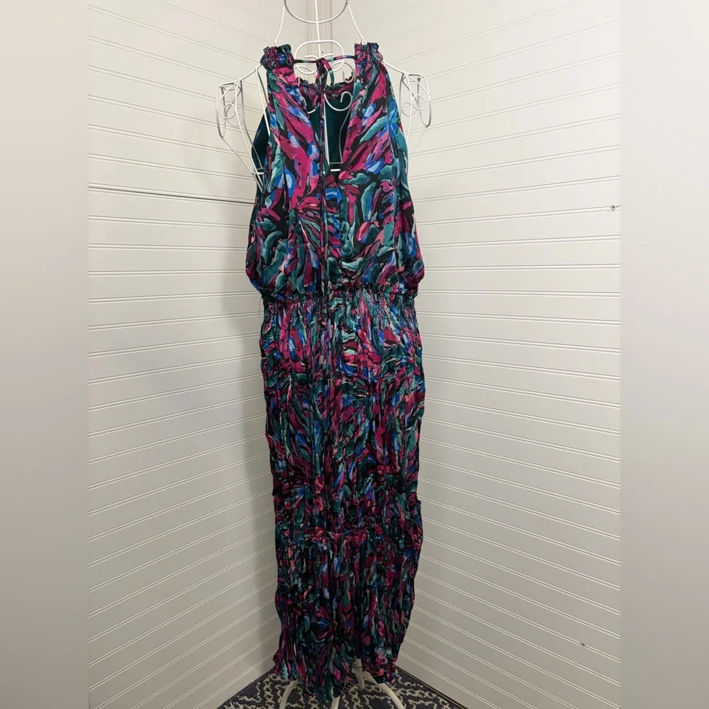 Nicole Miller Vibrant Multicolor Midi Dress